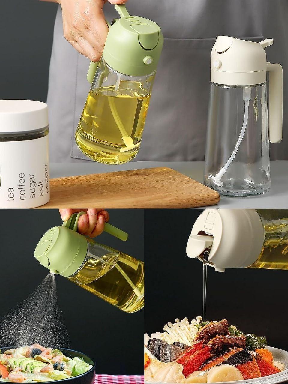 2 in 1 Oil Sprayer and Dispenser Bottle